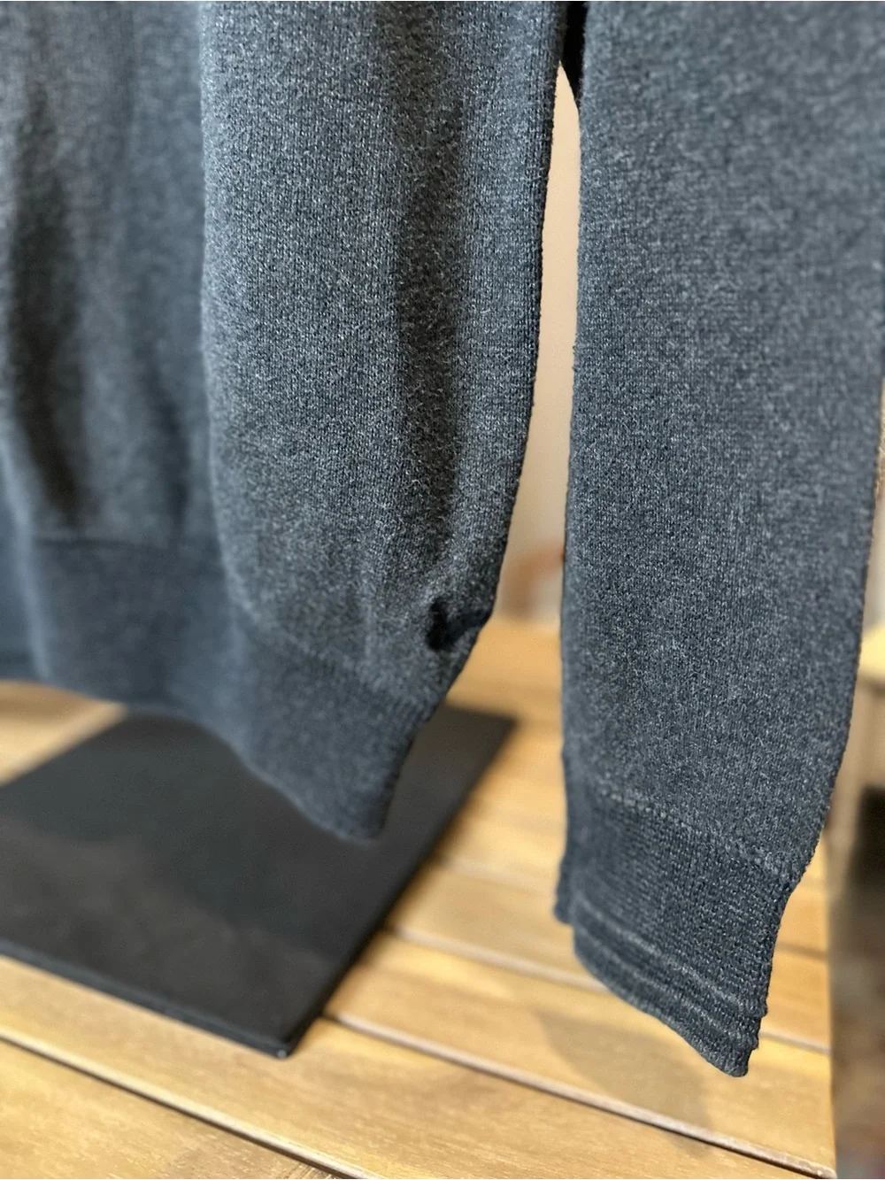 American Eagle Grey Sweater with Ribbed Arms and Hem